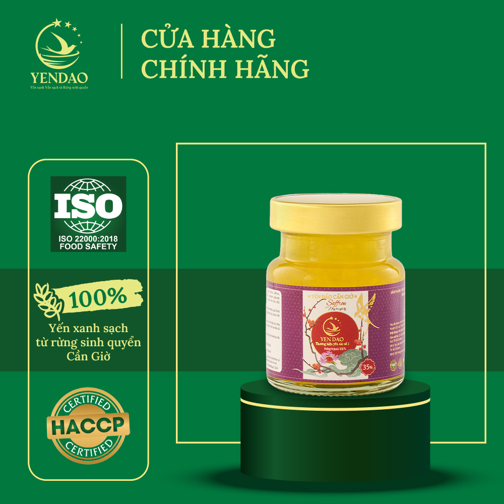 Yến Hũ Saffron Yến Đảo Hỗ Trợ Bồi Bổ Cơ Thể, Tăng Cường Sinh Lực Và Phục Hồi Sức Khỏe 70ml/ Hũ