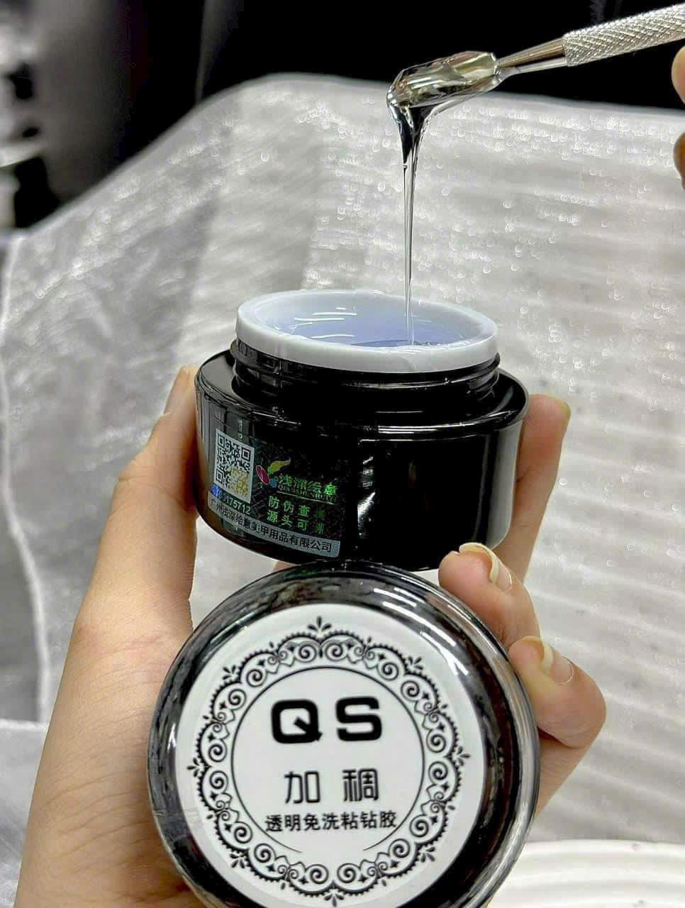 Gel Vẽ Nổi Thủy Tinh QS 20g Làm Nail, Gel Đa Năng, Vẽ Móng Hoa, Đậm Đặc Khô Nhanh, Không Nhăn Không Chảy Nail Phương Miu Nữ Sơn Gel