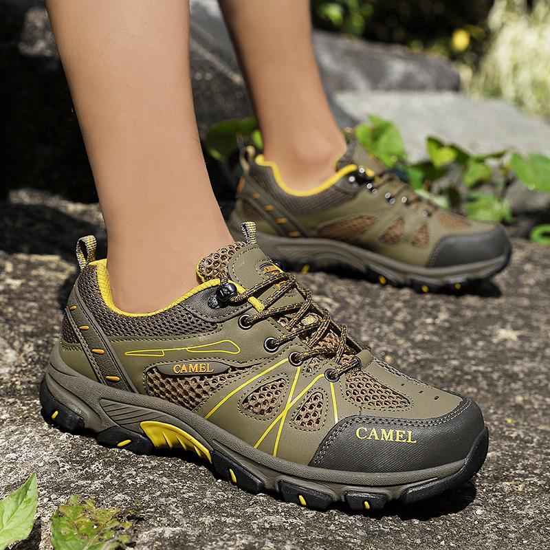 Giày đi bộ đi bộ đường dài ngoài trời Đàn ông Mesh Giày thể thao đi bộ đường dài. Color: Gray Shoe Size: 44