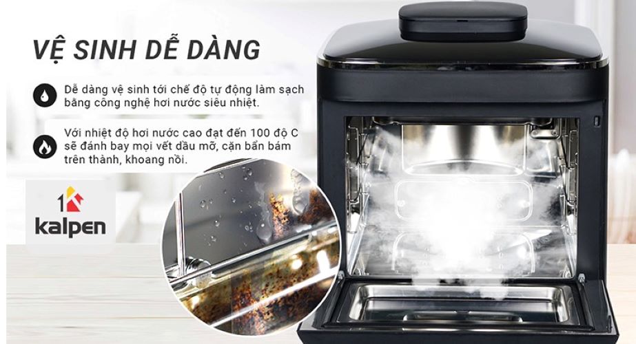 Nồi Chiên Không Dầu Hơi Nước Công Nghệ Mới Kalpen X15, dung tích 15L. Hàng chính hãng