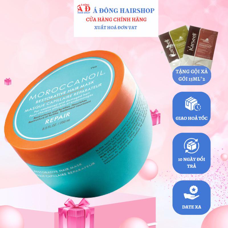 Dầu hấp phục hồi Moroccanoil Restorative Hair Mask 250ML - 500ML chính hãƞg + Kèm gội xã gói Karseell Mini 15ml*2