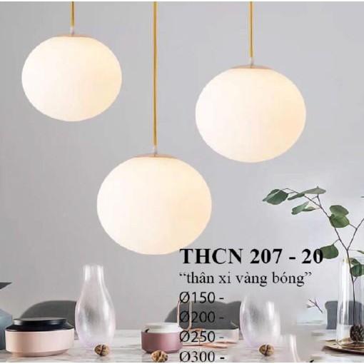 Đèn thả khối cầu thủy tinh xi sứ hiện đại chưa bao gồm bóng đèn THCN 207-20