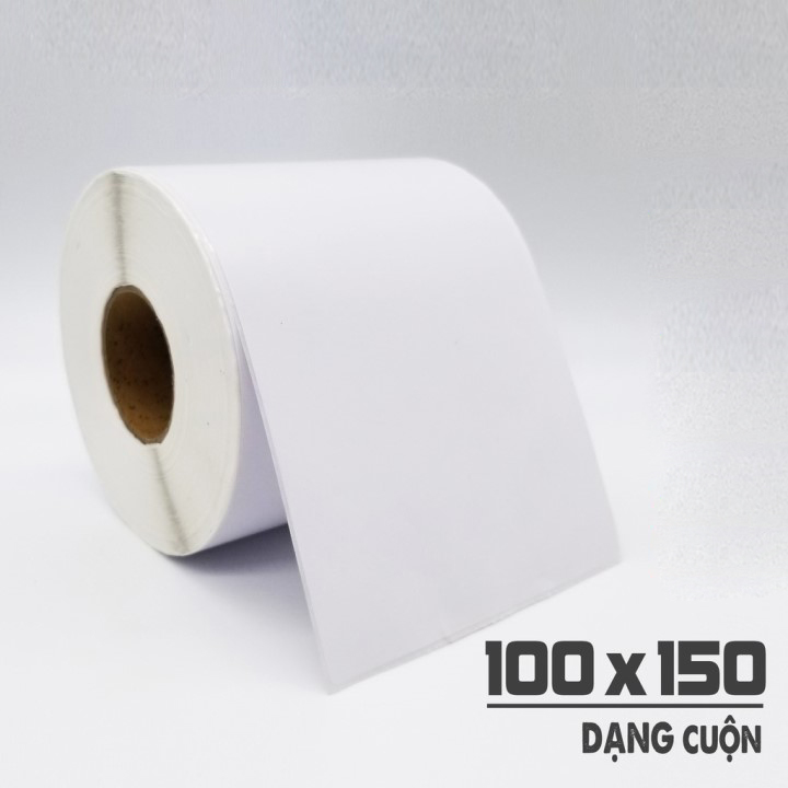 Cuộn Decal Khổ A6 100x150mm 500 tem In Đơn Hàng TMDT