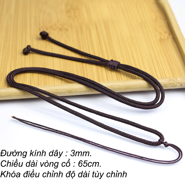 Vòng cổ dây chuyền dù 3ly bền đẹp đính đá thời trang - phụ kiện dây dù đeo cổ MS051120217