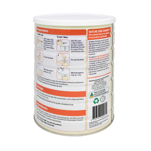 Sữa Dinh Dưỡng Úc Nature One Dairy Tăng Cường Trí Nhớ Và Khả Năng Tập Trung Cho Lứa Tuổi Học Sinh Hộp 900G - Date 03/2024