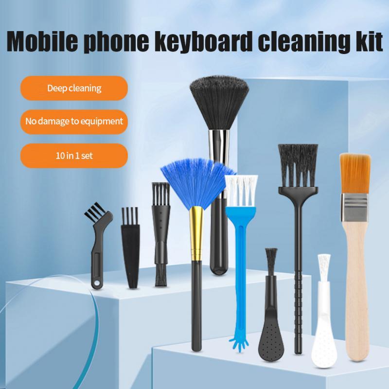 10 PCS Bàn phím PC Cleaning Brush Kit nhỏ Máy tính Bàn chải bụi chống tĩnh điện cho máy tính xách tay Công cụ làm sạch Hộ gia đình USB