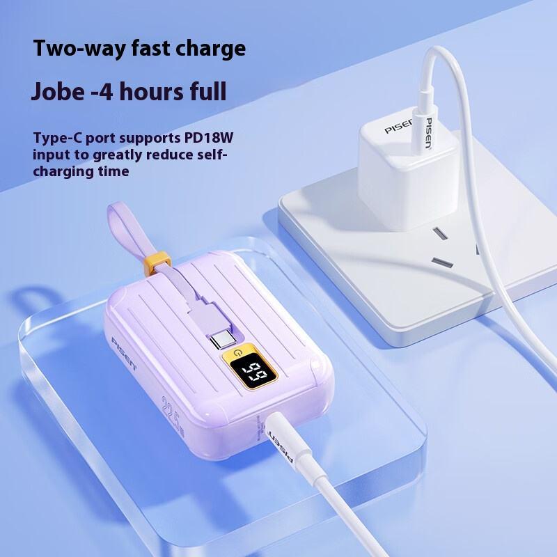 Sạc Dự Phòng Pisen Quick - POWERLink Tiny 22.5W 10000mAh (L &amp; C) - Pisen TS-D326 - Màu Xanh Mint