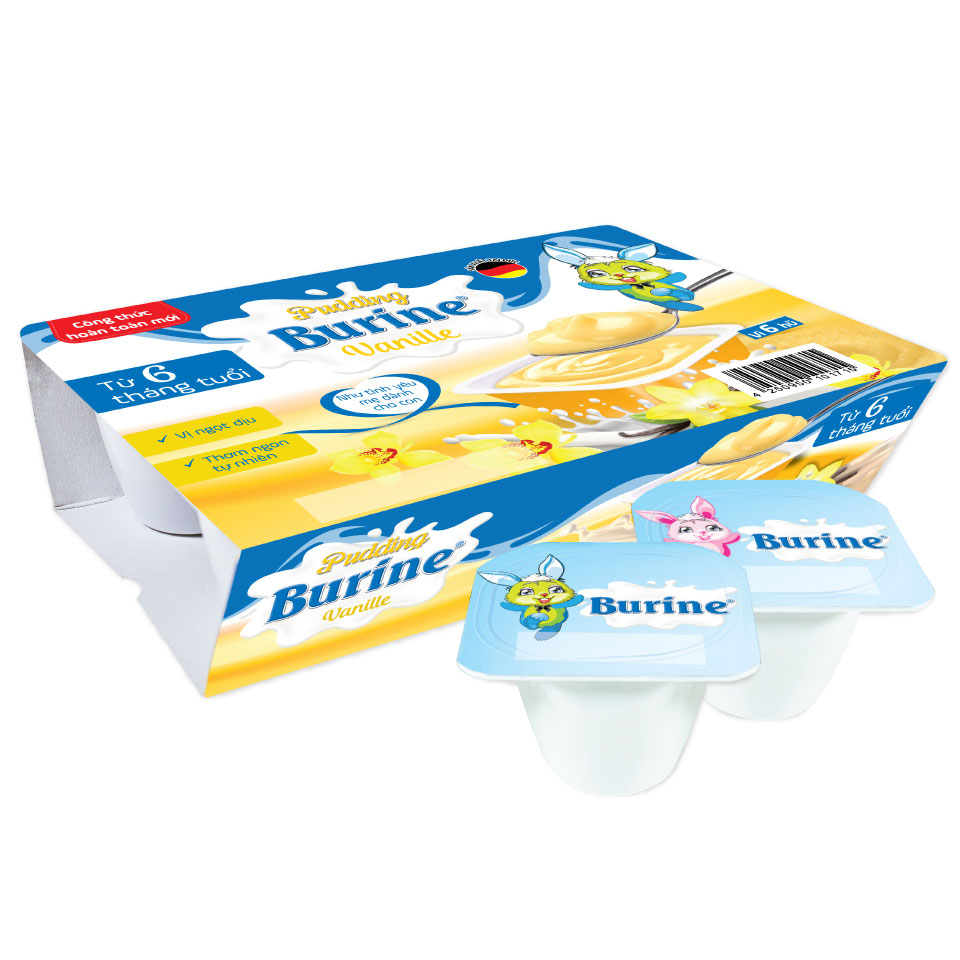 Pudding Burine Vị Vani (Vỉ 6 x 50g)