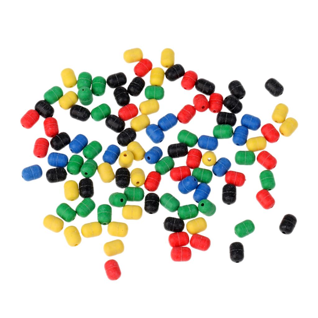 100pcs Sea Fishing Beads Rig Lure Making Beads Shock Buffer Beads Cylinder