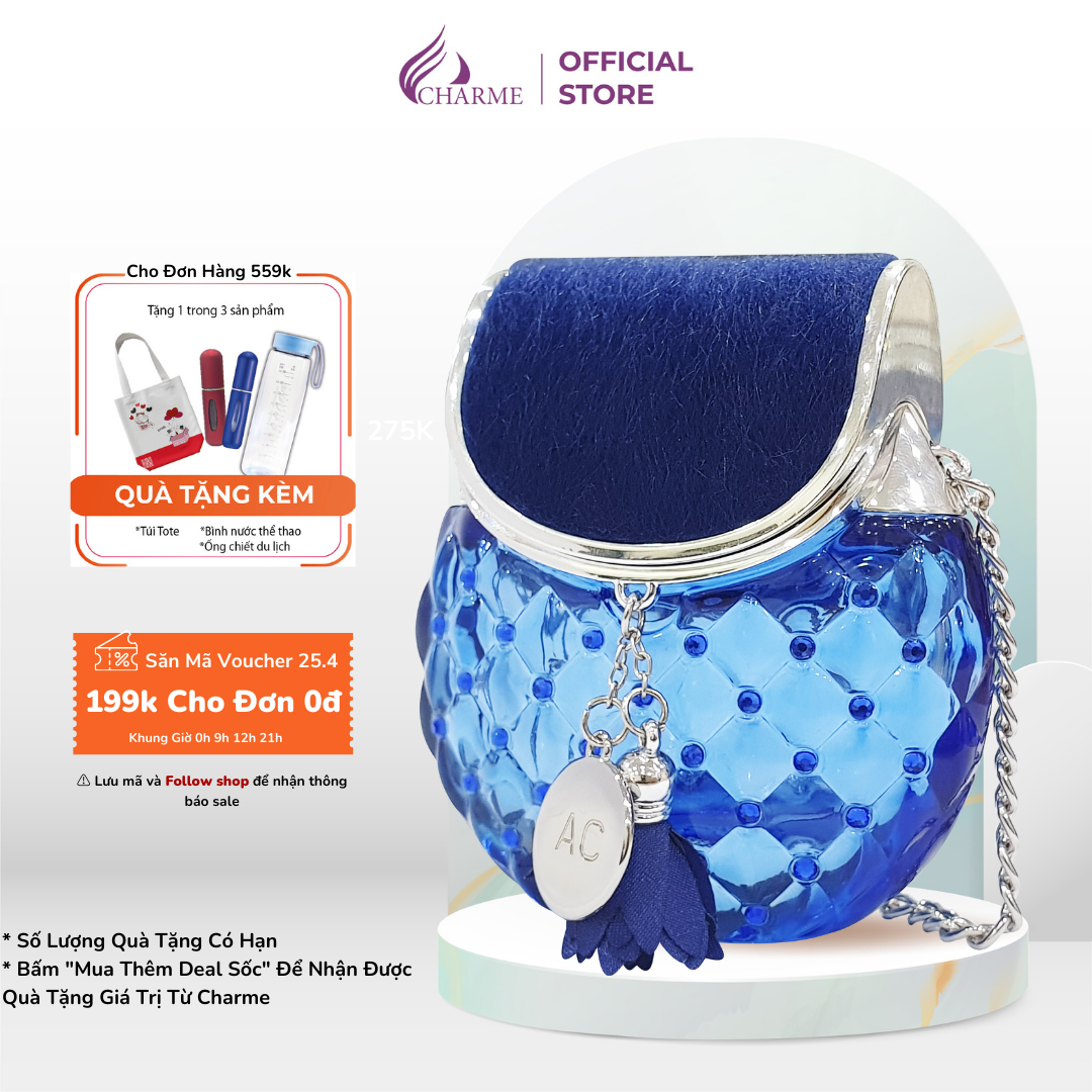 Nước hoa nữ cao cấp, Charme AC, mùi hương tinh tế, quý phái, gợi cảm, tỏa hương suốt ngày dài, 65ml