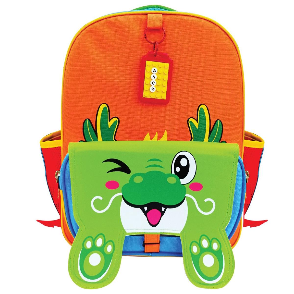 Ba Lô Học Sinh Sáng Tạo Cá Nhân Hóa Kèm Bình Nước Rồng Và Ngựa - ToonyKids TN00423-005