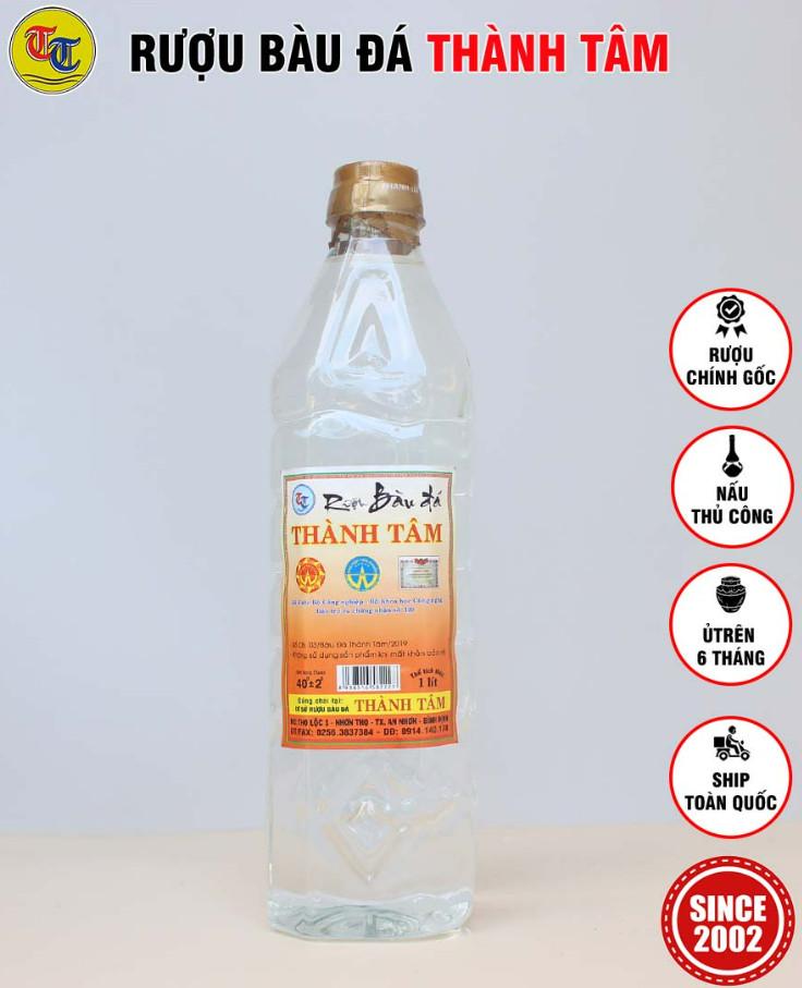 Đặc Sản Bình Định - Rượu Bàu Đá Thành Tâm Chai Pet 1 Lit - OCOP 3 Sao