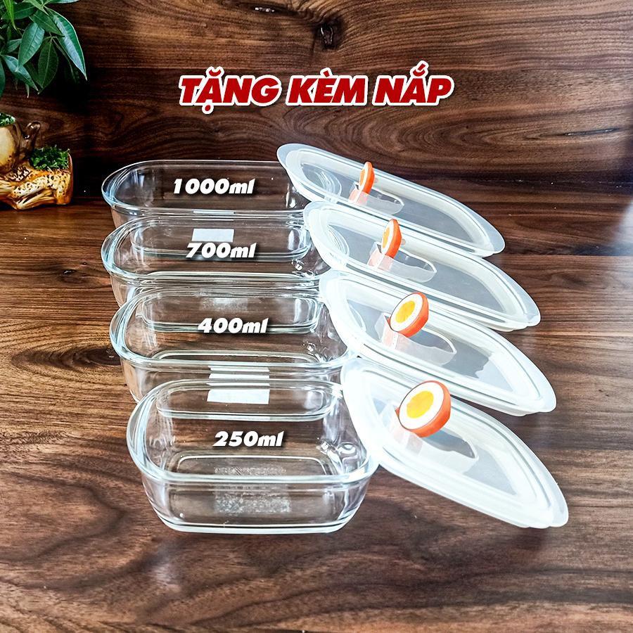 Khay nướng thủy tinh chịu nhiệt 250ml-400ml-700ml-1L