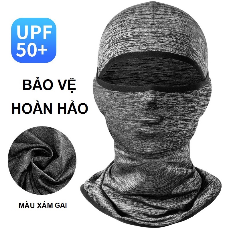 Khăn Trùm Đầu UPF 50+ Ninja Fullface Chống Nắng WU101 - Cản Tia Cực Tím - Thoáng Khí - Đàn Hồi | Phụ kiện đi phượt, chạy xe