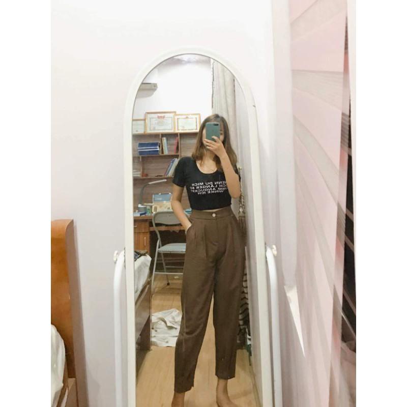Quần baggy khóa gấu