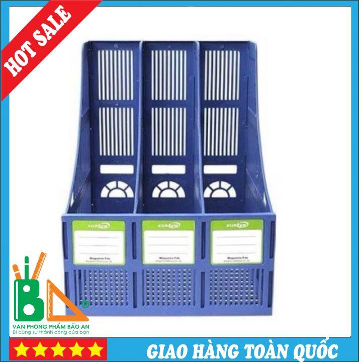 Khay Đựng Tài Liệu Nhựa 3 Ngăn Xukiva -Kệ Rổ- Xéo Nhựa 3 Ngăn- Kệ Ráp Nhựa 3 Ngăn