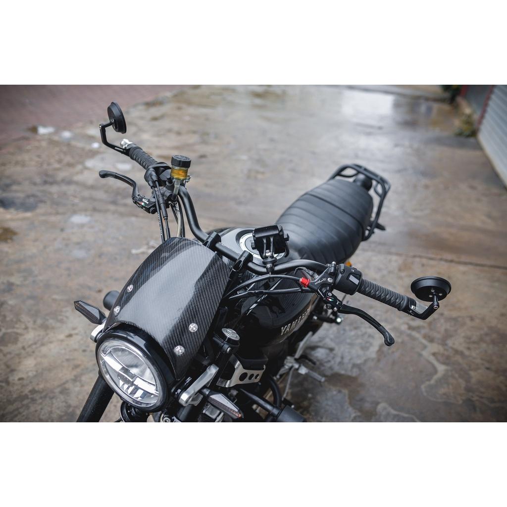 Gương gù tròn CNC gù tay lái kiểu dáng Cổ Điển lắp dành cho xe XSR155/ Honda CB150/300r/650R - Phong Cách - Sang Trọng.