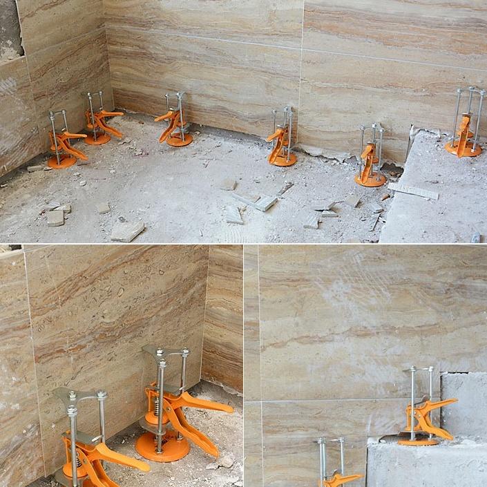 Combo 2 cái kích nâng gạch ốp tường cao 20cm, dụng cụ kê nâng gạch men đá bằng tay dùng trong xây dựng