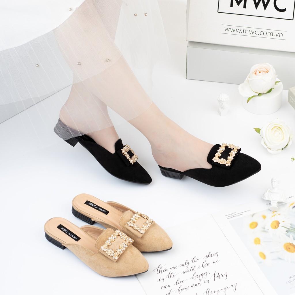 Sục nữ gắn khóa vuông đính hạt MWC NUDE- 3234