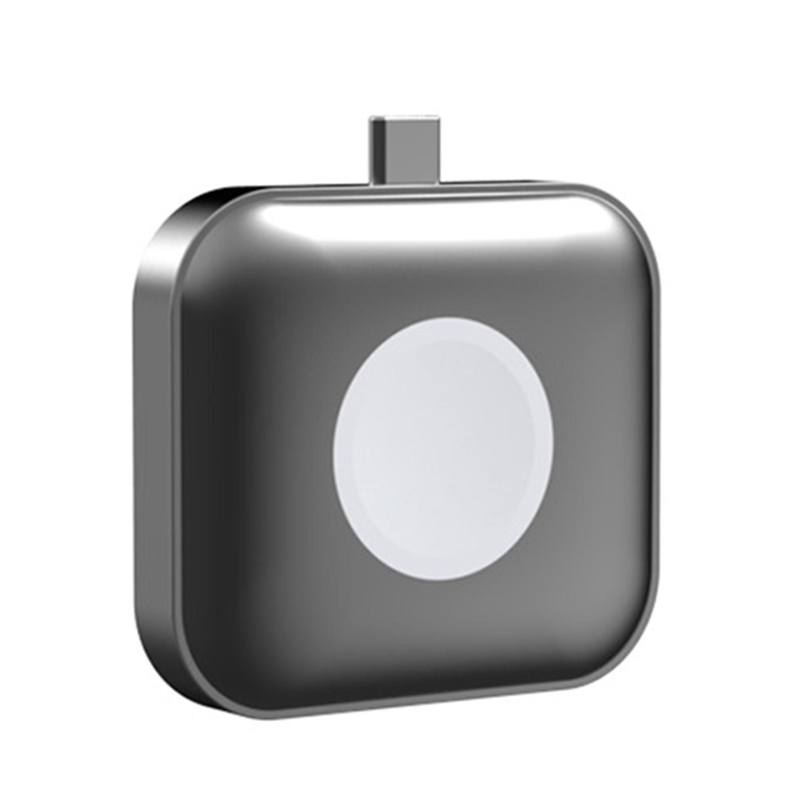 2 in 1 Portable USB-C Watch Charger Charging Dock Station, USB-C Connection Convenient Portability for Watch SE 6 5 4 3 2 1 Outdoor Trips