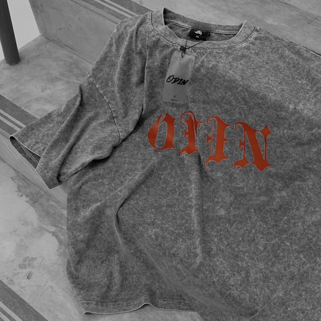 Áo Thun ODIN Oversize Gray Acid, Áo Phông Tay Lỡ Form Rộng ODIN CLOTHING