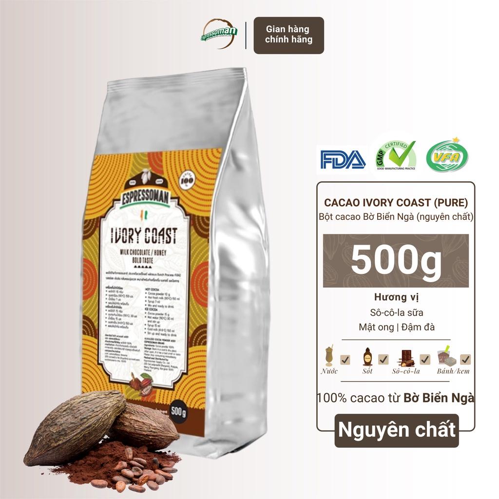 Cacao Ivory Coast Pure - Bột Cacao Ivory Coast Nguyên Chất 100% - Nguyên Liệu Pha Chế - Làm Bánh - Kem