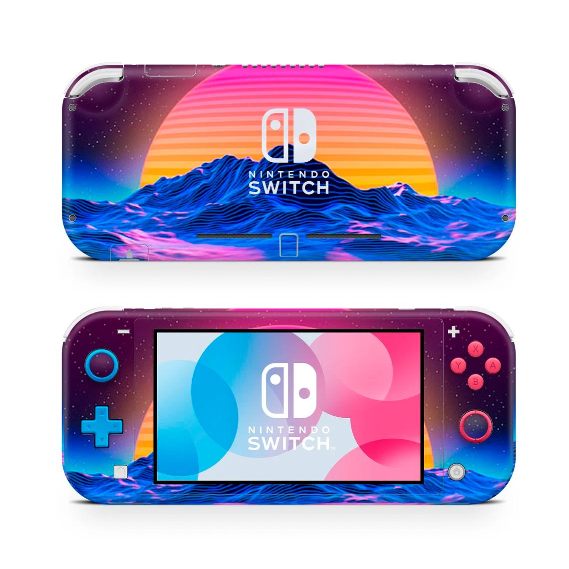 Skin decal dán Nintendo Switch Lite mẫu hoàng hôn (dễ dán, đã cắt sẵn)