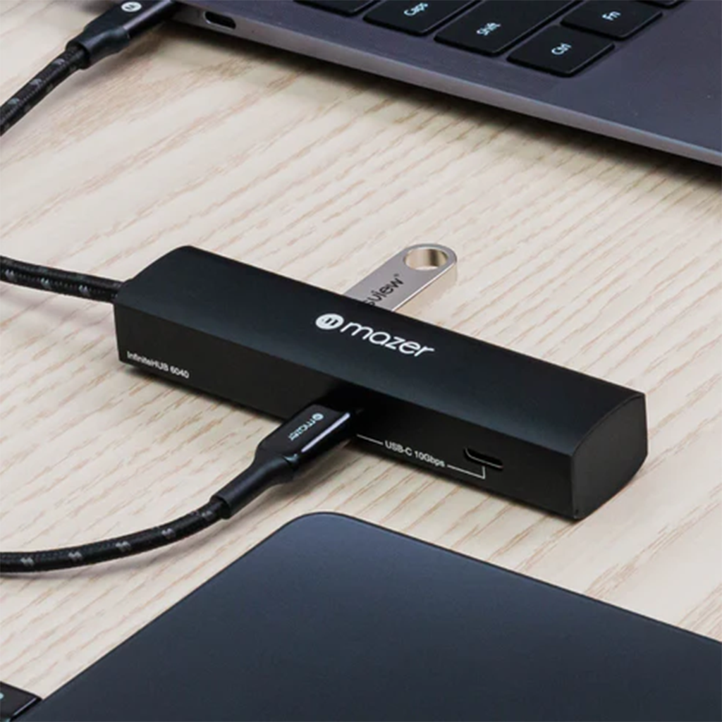 Bộ chuyển đổi Mazer 4 in 1 (2 cổng USB-A và 2 cổng USB-C) InfiniteLINK MULTI6040 - Hàng Chính Hãng