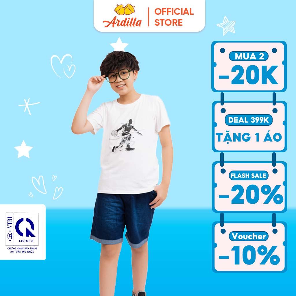 Quần Short Jeans Bé Trai ARDILLA Vải Mềm Mại, Kiểu Dáng Năng Động Phù Hợp Đi Chơi, Vận Động Cho Bé 8-15 Tuổi TB1605