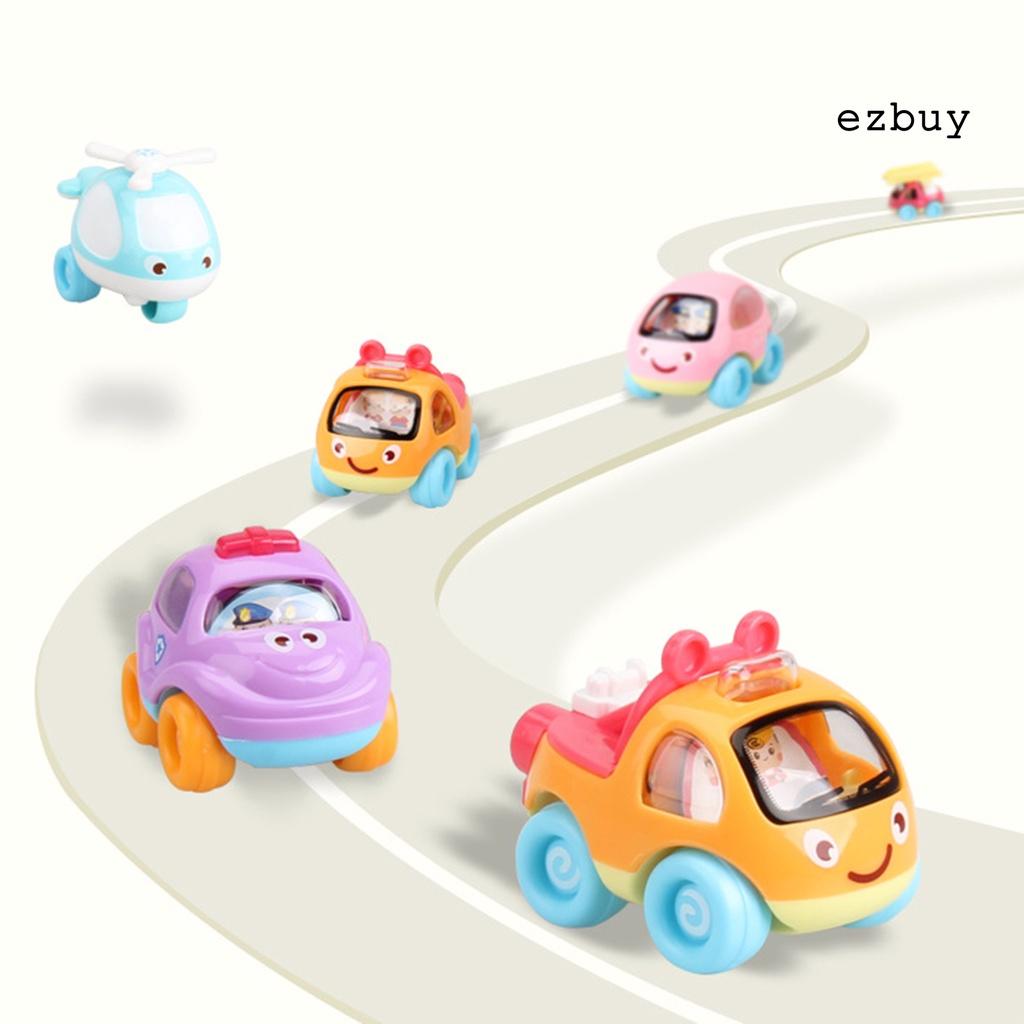 EY-3/8Pcs Mini Cute Cartoon Inertial Car Truck Vehicle Set Kids Playing Toy Gift