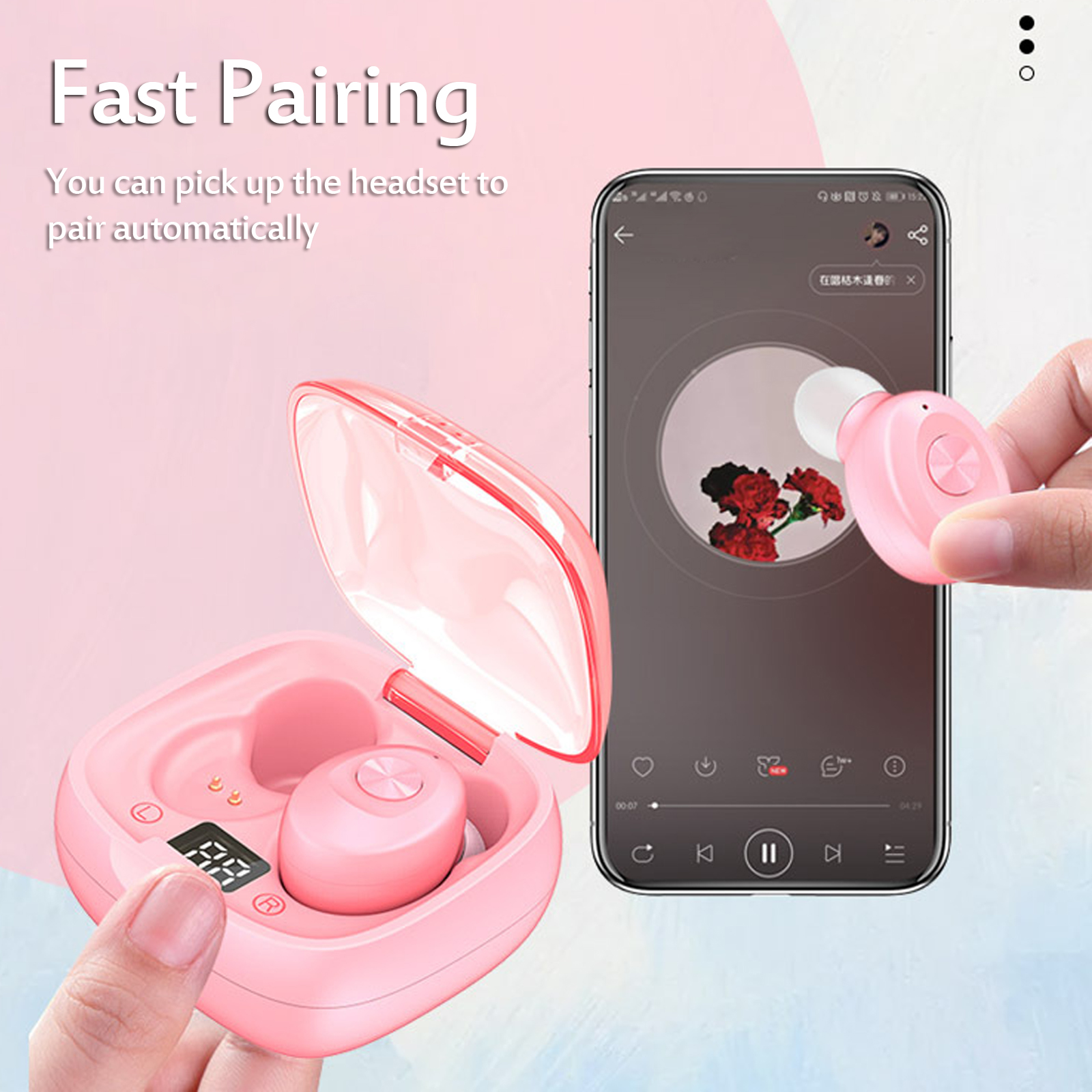 Tai Nghe Nhét Tai Không Dây TWS Bluetooth 5.0 với Mi tự động Pairing