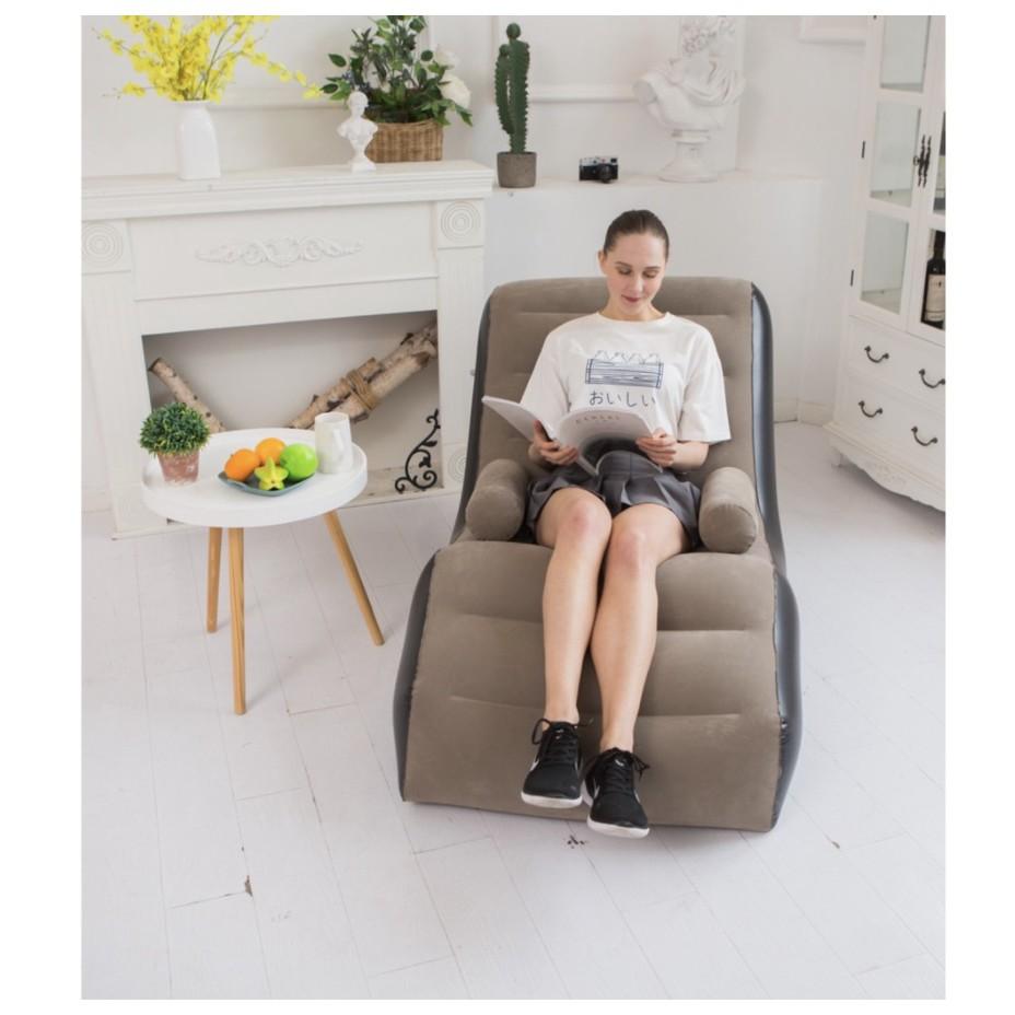 Ghế Bơm Hơi Ngã Lưng Lazy Sofa Có Gác Tay
