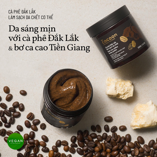 Tẩy Da Chết Cà phê Đăk Lăk Cocoon 200ml