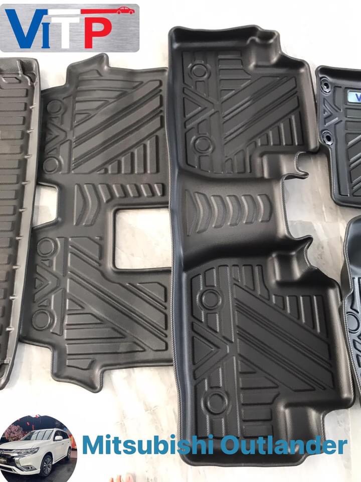 Thảm sàn ViTP Mitsubishi Outlander Full 7 Chỗ + Cốp