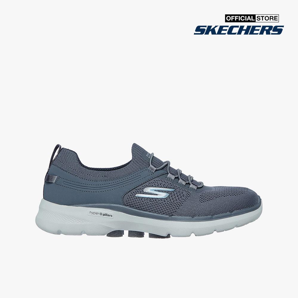 SKECHERS - Giày slip on nữ phối dây thắt GOwalk 6 Summer Sparks 124509-CHAR