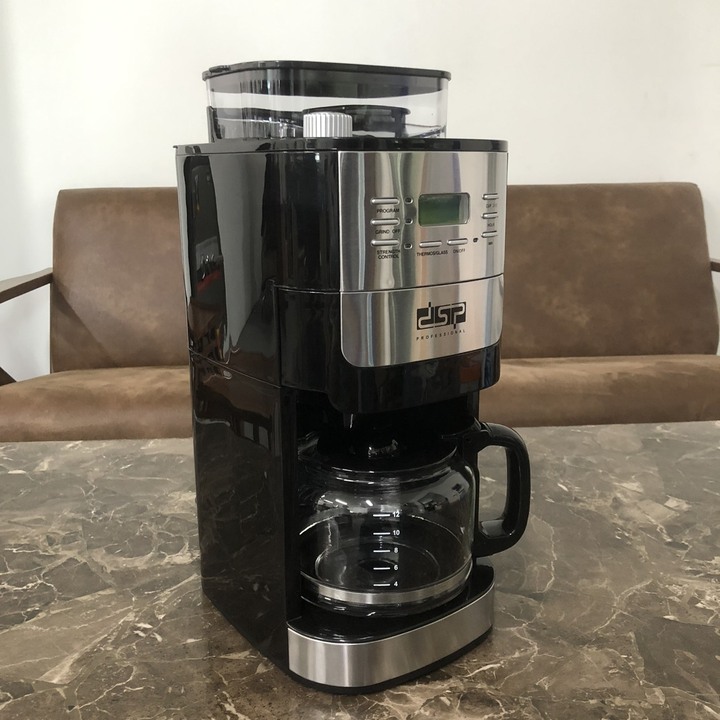 Máy pha cà phê hạt tự động DSP KA3055 tích hợp tự động xay và pha cà phê Công suất 1000W - HÀNG CHÍNH HÃNG