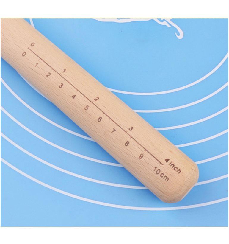 Cây Lăn Bột Gỗ,Rolling Pin Có Vạch Chia (30cm)