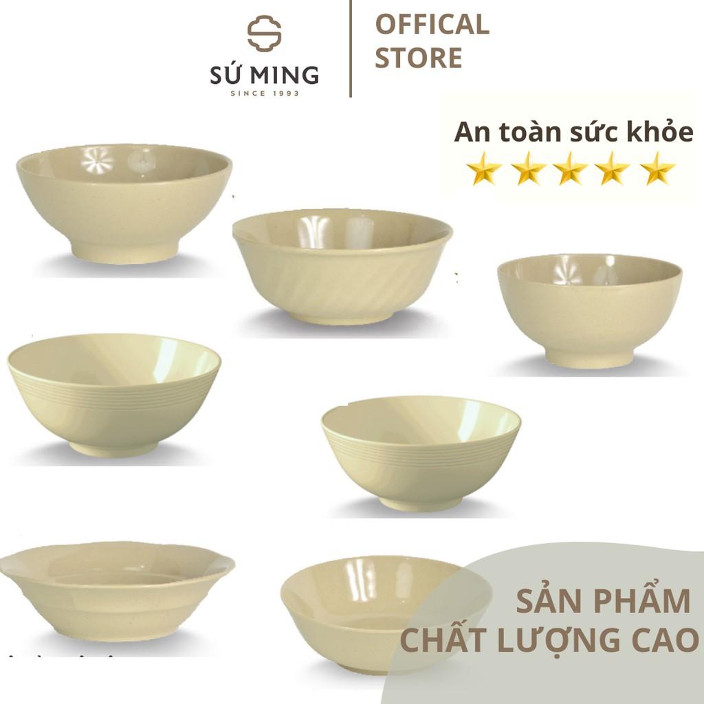 Bát Ăn Mì, Phở, Bún Nâu Đá Nhựa Melamine Cao Cấp Dùng Trong Nhà Hàng, Quán Ăn