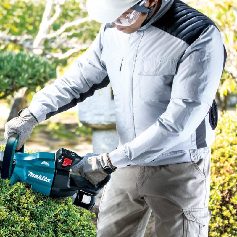 ÁO KHOÁC LÀM MÁT DÙNG PIN SIZE L  MAKITA (KHÔNG KÈM PIN VÀ ĐẾ SẠC) DFJ416AL- HÀNG CHÍNH HÃNG