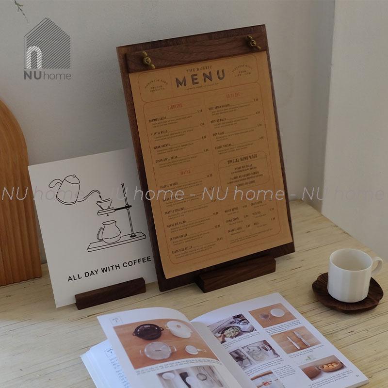 Kẹp menu gỗ để bàn - Kento, được thiết kế đơn giản đẹp mắt bằng chất liệu gỗ tự nhiên cao cấp