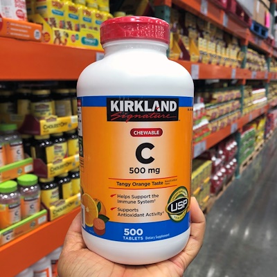 Vitamin C Kirkland Signature Mỹ tăng sức đề kháng, thức đẩy sẩn xuất collagen tự nhiên, sáng da, nhanh lành bệnh (bệnh) - OZ Slim Store
