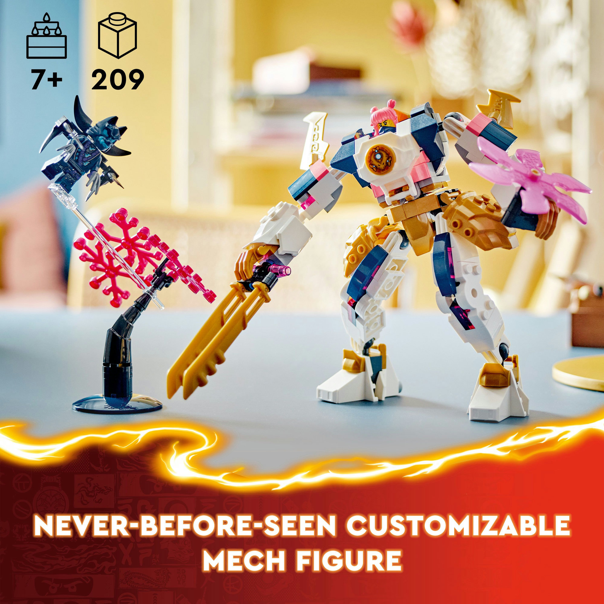 LEGO NINJAGO 71807 Đồ chơi lắp ráp Chiến giáp cơ khí của Sora (209 chi tiết)