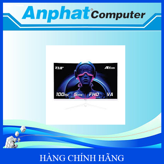 Màn hình LCD Alvision A245FC (24inch/FHD/VA /100Hz/5ms/CONG) Màu Trắng – Hàng Chính Hãng