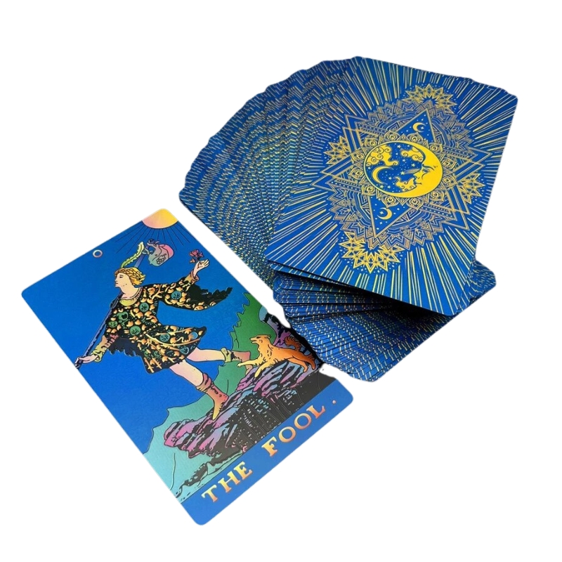 (Size Gốc) Bộ Bài Gold Foil Tarot Hộp Gập