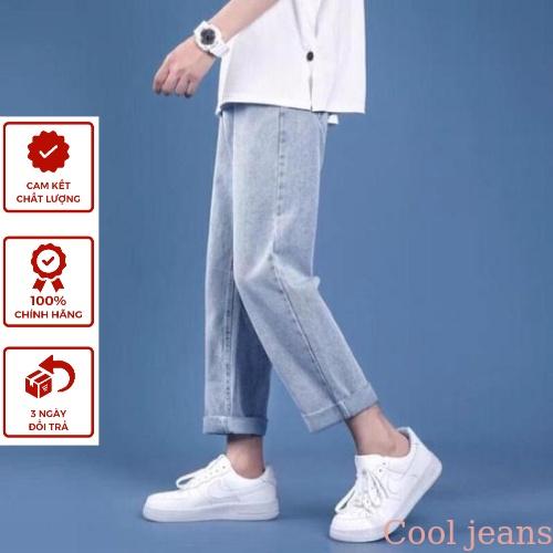 Quần baggy nam nữ ống suông rộng xanh nhạt Maistore