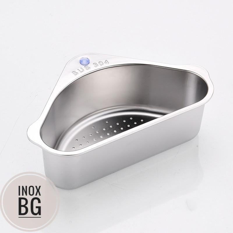 INOX304 Rổ lọc rác góc bồn rửa chén ngăn tắc bồn rửa,không ghê tay | Chất liệu INOX 304 siêu bền,chống hoen gỉ