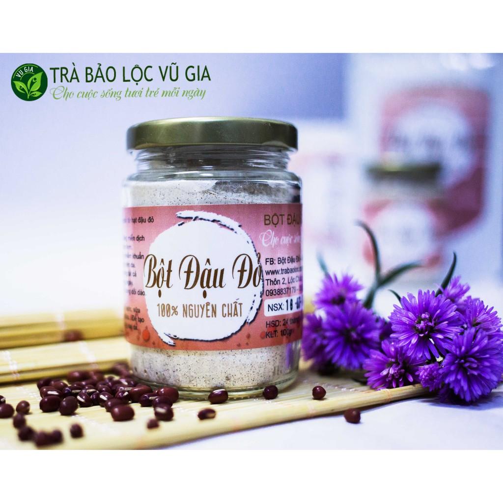 Combo Bột Đậu Đỏ + Bột Cám Gạo - Nguyên Chất Vũ Gia (100g/hũ)