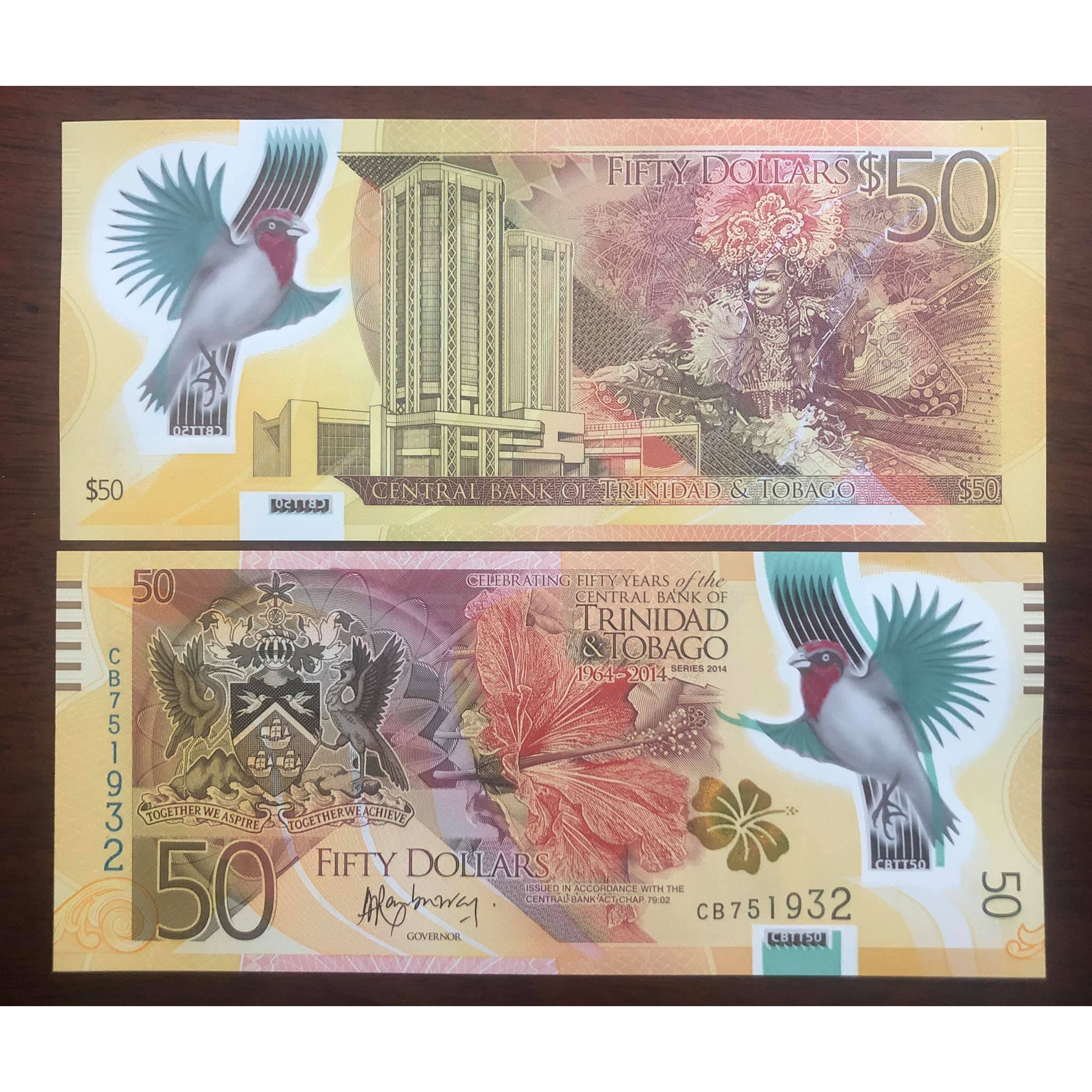 Tờ tiền cổ đẹp nhất thế giới, Trinidad và Tobago 50 dollars polymer