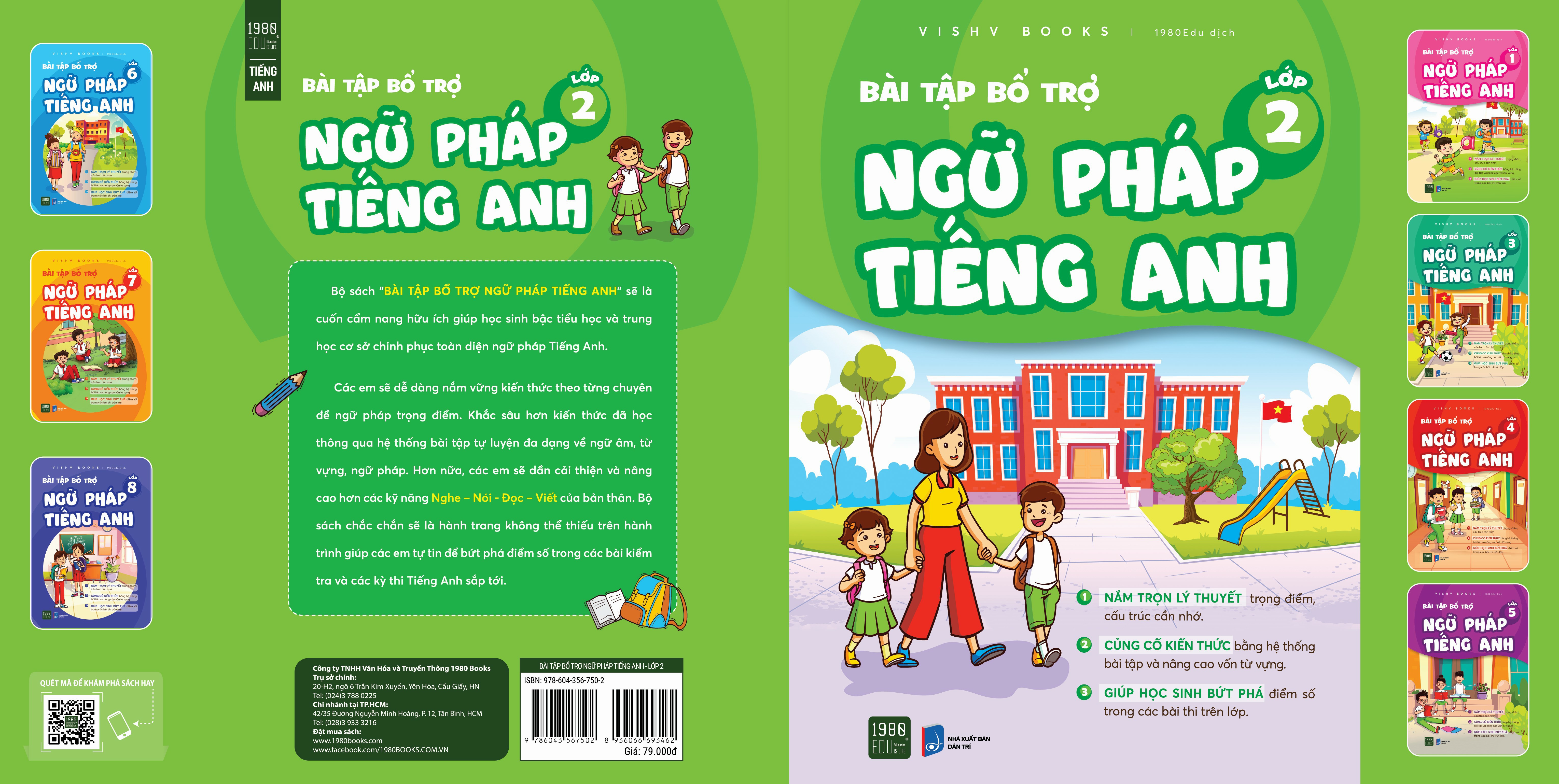 Bài tập bổ trợ ngữ pháp Tiếng Anh lớp 2