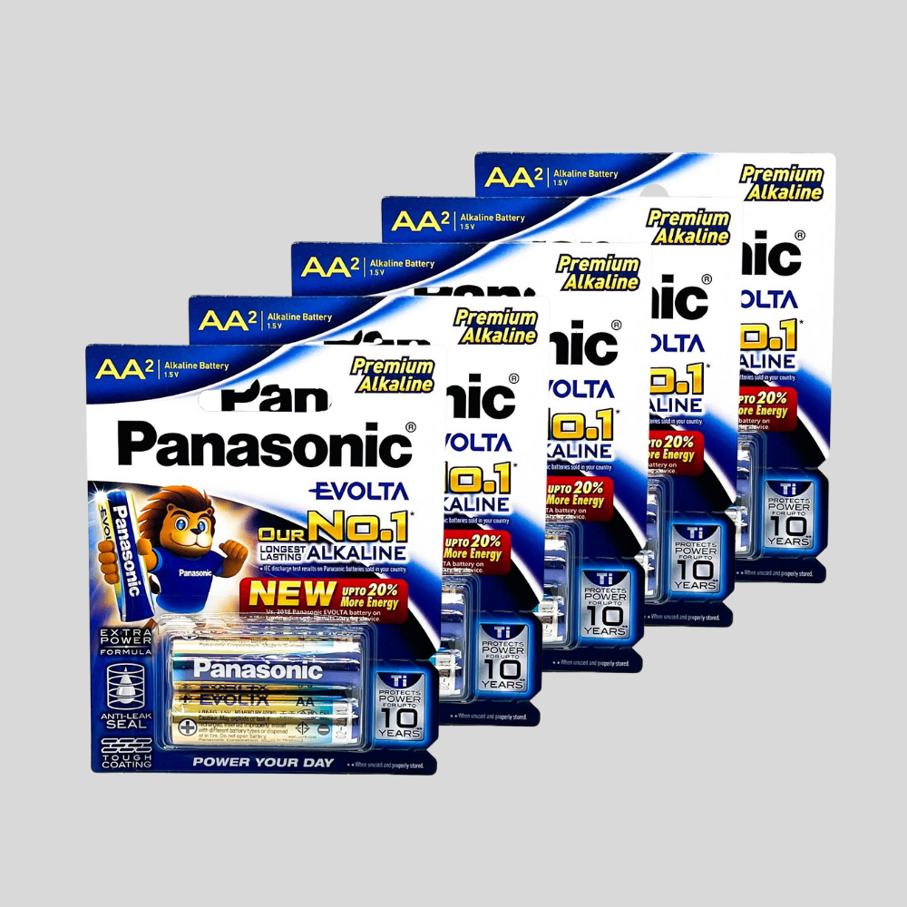 5 Vỉ Pin AA , AAA 1,5V Panasonic Evolta Siêu Bền Bỉ - Hàng Chính Hãng
